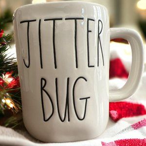 Rae Dunn "Jitter Bug" Coffee Mug Ceramic Cup Artisan Collection Christmas Gift